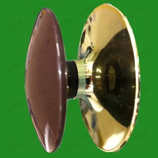 8x 48mm Brown Plastic & Brass Effect Cabinet Cupboard Door Handles Drawer Knobs