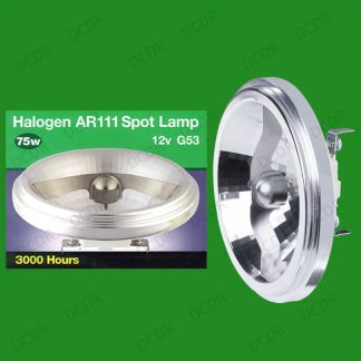 10x 75W AR111 G53 Aluminium Reflector 12V Light Bulbs 45 Deg Energy Saving Lamps