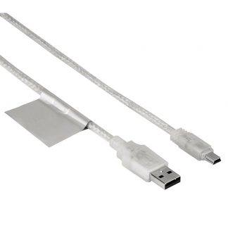 USB 2.0 1.8M Clear Cable Plug Computer To MP3 Adapter Lead USB A To Mini USB B