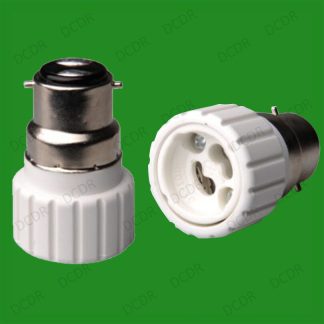 40x Bayonet Cap B22 To GU10 Light Bulb Socket Adaptor Lamp Converters Holders