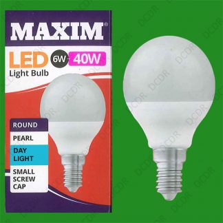25x 6W G45 Golf Ball LED Light Bulb, Round E14 SES 6500K Daylight White Lamp