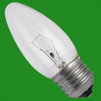 50x 25W Dimmable Clear Candle Incandescent Light Bulbs, E27 ES Filament Lamps