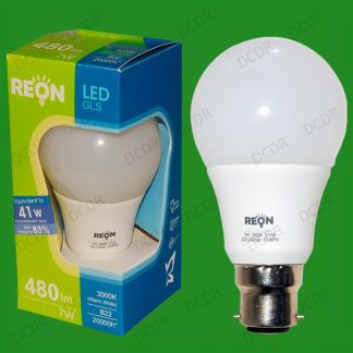 6x 7W LED GLS Ultra Low Energy Instant On Light Bulb Bayonet BC B22 Globe Lamp