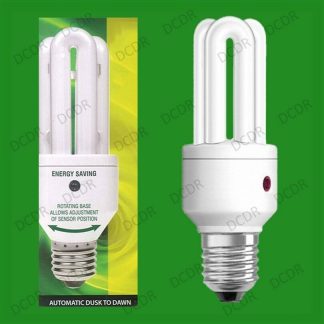 6x 15W LOW ENERGY DUSK TILL DAWN SENSOR SECURITY LAMP NIGHT LIGHT BULB E27 SCREW