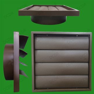 8x 150mm 6", Brown Gravity Flap Wall Kitchen Extractor Fan Ventilation Grille