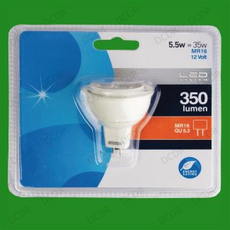 8x 5.5W LED Ultra Low Energy, Instant On, 12V MR16 GU5.3 Spot Light Bulb Lamps