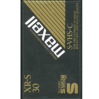 Maxell XR-S 30 SE-C S-VHS-C Image & Sound Compact Video Cassette Tape 30min