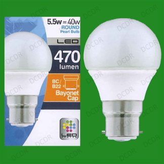 100x 5.5W LED Ultra Low Energy Pearl Round Golf Light Bulbs BC B22 Bayonet Lamps