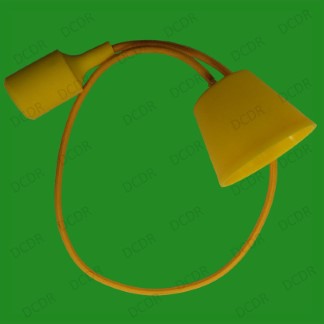 Edison Screw Yellow Ceiling Rose Pendant Light Kit ES E27 Light Lamp Fitting
