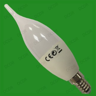 25x 6W E14 SES Daylight White 6500K LED Bent Tip CandleLight Bulb Lamp