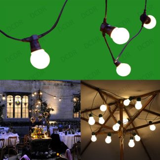 50m Outdoor Party Festoon IP44 Cable Belt Lamp (inc.140 LED 4W =28W Light Bulb)