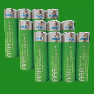 12x AAA Maplin 1.2v Nickel Metal (Ni-MH) Rechargeable Batteries 800mAh Capacity