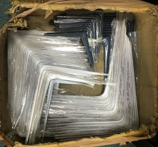 229x Warehouse Soiled London Grey & White Metal Shelving Brackets Various Sizes