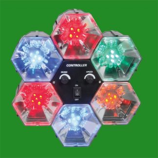 6 Way LED Sound Activated Chase Multi Coloured Christmas Disco Party Lights