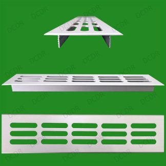 Aluminium Rectangular 300mm x 80mm Air Vent Grill Ventilation Cover Shop Soiled
