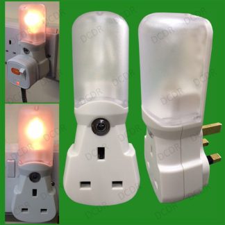 Automatic 7W Dusk Dawn Sensor Plug In Night Light inc Plug through 13A UK socket
