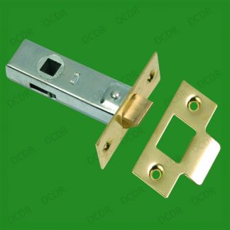 10x 65mm Brass Plated Internal Sprung Catch Tubular Mortice Door Lever Latch