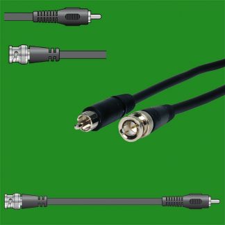 1x 1.5m BNC Plug To RCA Phono Video CCTV Coax Cable Lead Plug Adapter Camera