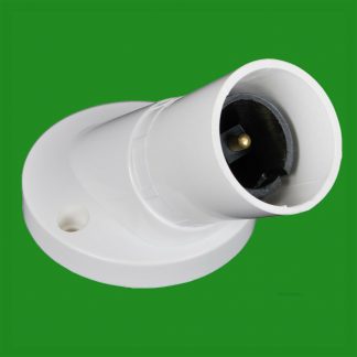 10x White Angled Batten Ceiling HO Skirt BC B22 Bayonet Bulb Lamp Socket Holder