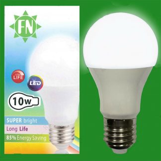 4x 10W (=100W) GLS ES E27 6500K Daylight White A60 LED Light Bulb 110V-265V