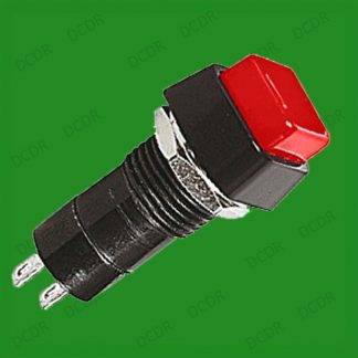 Red Square Large Momentary Project DIY Switch, On Off, 2 Pins, 3A DC, 250Vac 1A