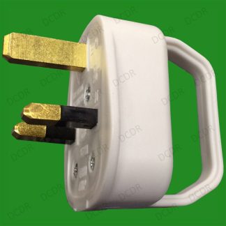2x 13A UK 3 Pin Mains Plug With Easy Pull Remove Grip Handle, Elderly Disability
