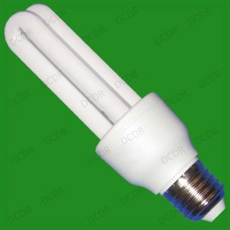 8X 15W (=75W) Low Energy Power Saving CFL Stick Light Bulbs ES, E27, Screw Lamps