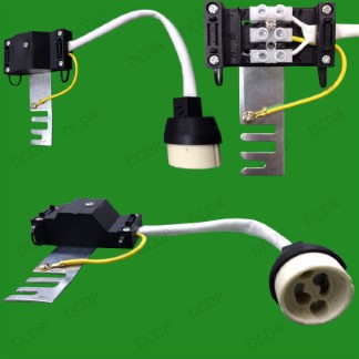 25x GU10 Ceramic Socket Heat Resistant 20cm Flex & Bridge Down Light Lamp Holder