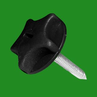 2x M8 x 25mm Black Cone-point Star-shaped Headboard Bolt for Beds with Washer