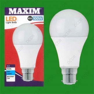 4x 16W (=100W) GLS BC B22 A70 LED Light Bulb Lamp, 6500K Daylight White 1520Lm