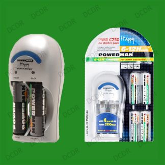 AA & AAA NiMH & Ni-Cd Battery Charger with 4 Free Rechargeable AA 2500mAh NiMH