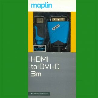 HDMI Male to DVI-D 3m Male Gold-Plated for LCD HDTV PC Monitor Projector 1080p