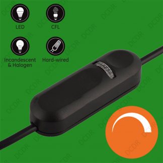 Universal Black In line Lighting Lamp Dimmer Switch 4W-150W Incandescent LED CFL
