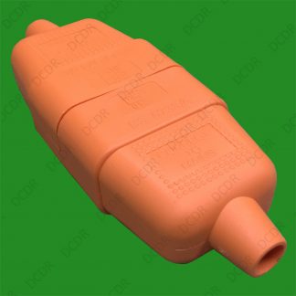 6x 10A Orange Outdoor 3 Pin Cable Wire Lead Coupler Male Female Socket Connecter