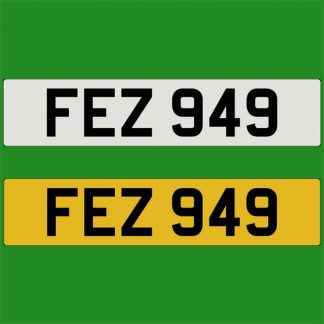 FEZ 949 Private Car Registration Number Personalised Cherished Reg Vehicle Plate