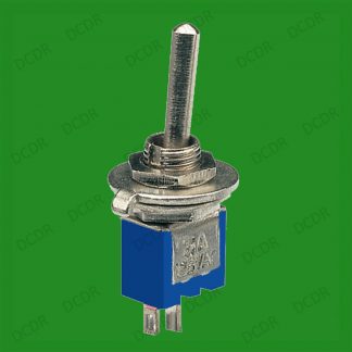 1x Sub-Miniature M6 Toggle Switch, On/Off, 2 Pins, 25Vac 1A, 50Vdc 3A