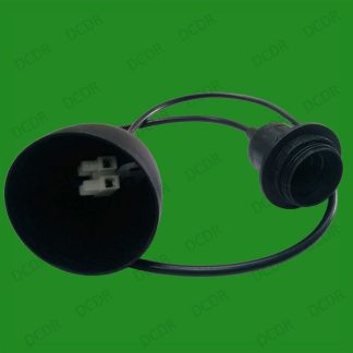 Edison Screw Black Ceiling Rose Flex Pendant Light Kit ES E27 Light Lamp Fitting
