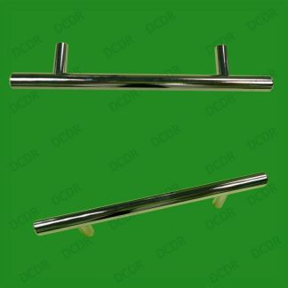 2x 96mm Chrome Effect T Handle Bar Door Drawer Handle Wardrobe Cupboard Cabinet