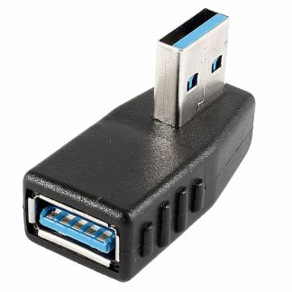 USB 3.0 Right Angled 90 Degree Male to Female Cable Coupler Adaptor, PC Laptop