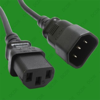 10M IEC C13 Mains Power Extension Cable, PC Computer, Monitor TV Kettle DJ Lead